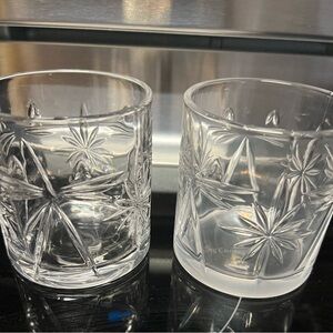 Crystal Clear Starburst Cat Glass Tumblers